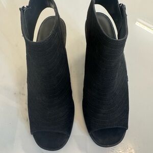 Paul Green Black Open-Toe Heels Bootie